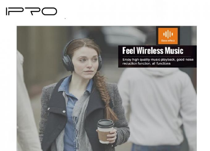 Mic drahtloses Bluetooth Headphonest, Rauschunterdrückungs-drahtlose Kopfhörer dauerhaft